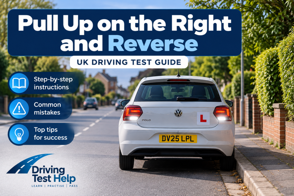 pull up on the right and reverse manoeuvre