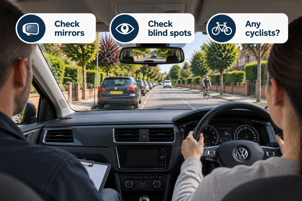 observations during the three point turn