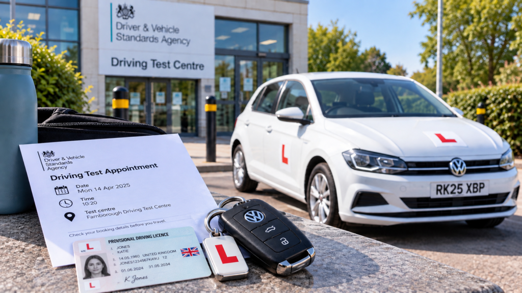 Things to take for driving test - car, provisional driving licence